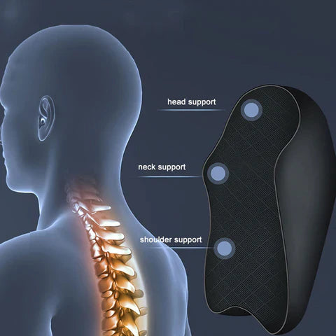 Universal Imported Leather Style Neckrest Backrest Pillow | Breathable Neck Support Cushion
